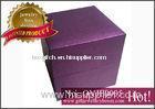 Rechargeable Cardboard Jewellery Gift Boxes, purple fancy paper Pendant and black velvet earring box