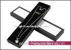 Velvet Necklace Gift Boxes, rectangle black gift display jewelry box with necklace hooks for girls /