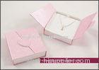 Hot stamp, matt / glossy UV Necklace Gift Boxes, personalized and beautiful pink gift box paper jewe