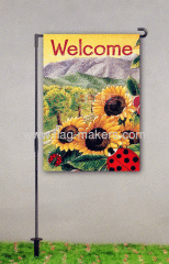 Custom Sunflower garden flag