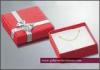Flocking / embossed, Red and corrugated paper / paper Necklace Gift Boxes and designer jewellery cas