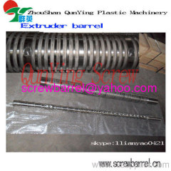 extruder screw barrel with bimetallic mixing screw head for PVC