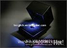 Black PU and velvet womens Lighted Ring Box / LED ring boxes / ring storage box for wedding