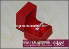 Custom gold hot stamp logo and red Light Ring Boxes, ring jewellery boxes and double ring box with L