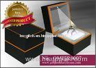 Black and orange paper Musical Jewellery Boxes, music lighted ring box and engagement ring presentat