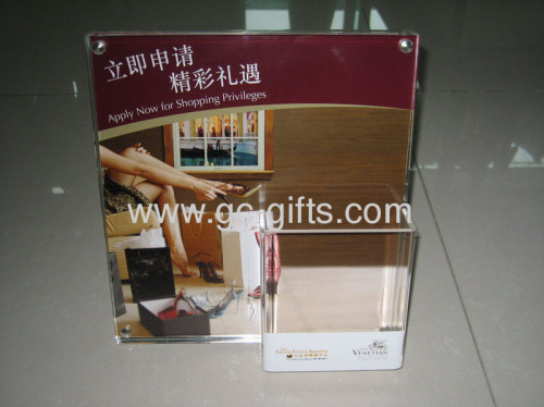 Acrylic leaflets advertising holder