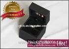 Silkscreen black soft touch paper and velvet Photo Jewelry Box, photo Ring boxes and Jewelry ring bo
