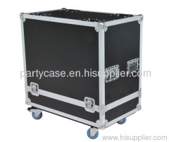 flight case for carrying two speakers