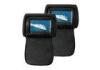 7&quot; HD LED PAL, NTSC Multi - Language Leather Zipper Car Headrest DVD Players With Dual Speakers