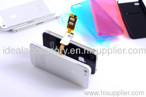 Dual Sim Adapter with Case for Iphone5 4s 4