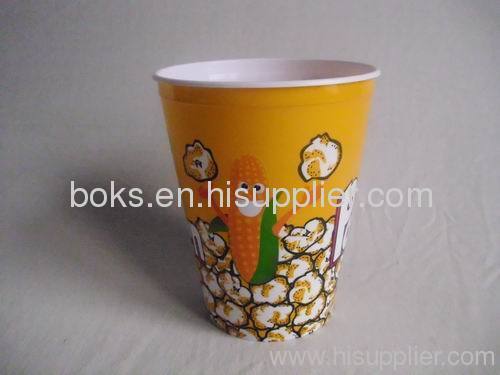 medium round plastic popcorn bowl cup bucket