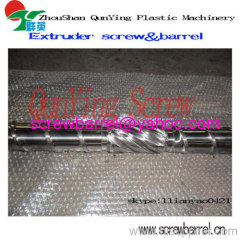 extruder screw barrel with bimetallic mixing screw head for PVC