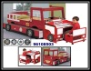 Wood Kids Car Bunk Bed with Desk Set