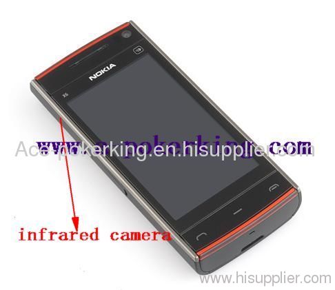 Nokia X6 Phone Hidden Lens/Scanning Camera /Hidden Lense/Infrared Camera/electronic games