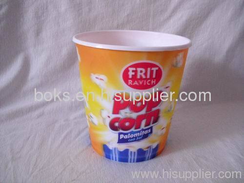 3D plastic popcorn bowl