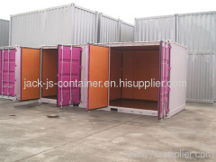 20' side open container with locking devices