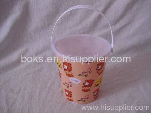 plastic mini popcorn bucket with handle
