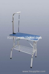 Stainless Steel Pet Grooming folding TABLE with basket