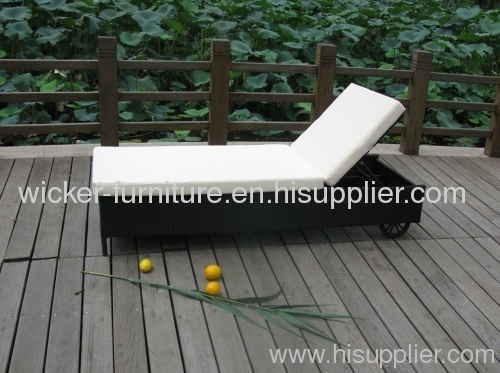 Wicker outdoor leisure chaise lounge sets