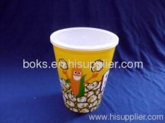 plastic popcorn cup bowl