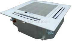Chilled water 4 way ceiling concealed cassette type fan coi