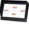 7 Inch Portable Sunshade DC 12V Rear View Image Quad View Monitor With 4 Way Video Inputs