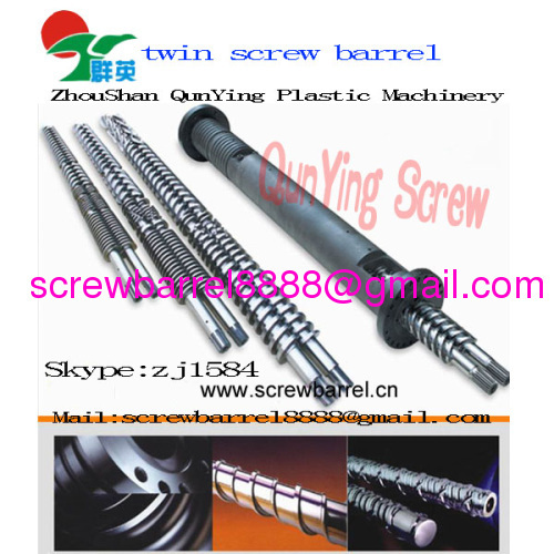 parallel twin screw barrels