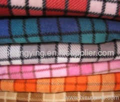 Plaid printed polar fleece