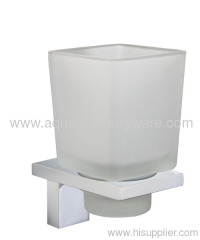 Square Brass Tumbler Holder of bathroom cabinet