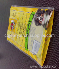 Plastic zipper pet food bag