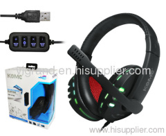 USB LED Multimedia Headphone