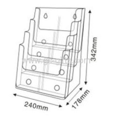 PS flyer holder A4 x 4 tiers