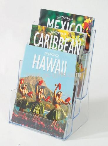 Acrylic pamphlets holder A4 x 3 tiers