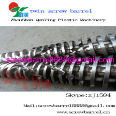 Bimetallic twin screw and barrel