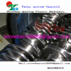 Bimetallic twin screw and barrel