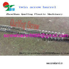 Extrusion parallel twin screw barrel