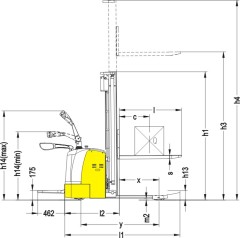 Full Electric Stacker fit for working in low house