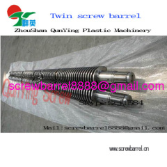 Conical twin screw barrel for plastic recycle and pelletizing line