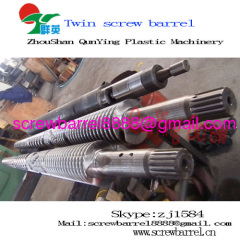 Bimetallic double screw barrel