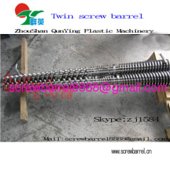 Bimetallic double screw barrel