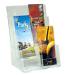 Plastic literature holder A4 with divider