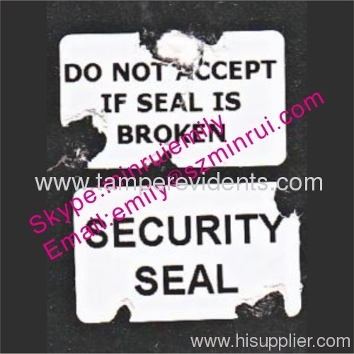Custom Do Not Accept If Seal Is Broken,Breakable Tamper Evident Security Seal Labels