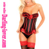 Red Lace Black Corset