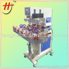 Hengjin electric pad printer with high quality for sale pneumatic 4 colors pad printer machine with conveyor