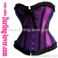 Purple Lace up Classic Corset