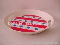 round plastic National Day plate