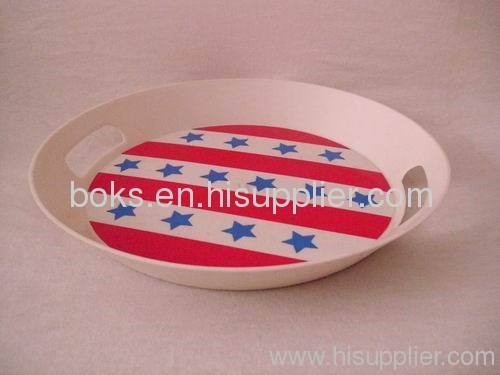 round plastic National Day plate
