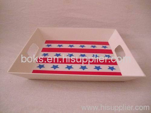 square plastic National Day plate