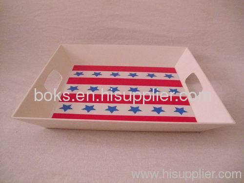 square plastic National plates