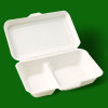 eco-friendly disposable paper tableware 1000ml 2 compartment paper lunch box